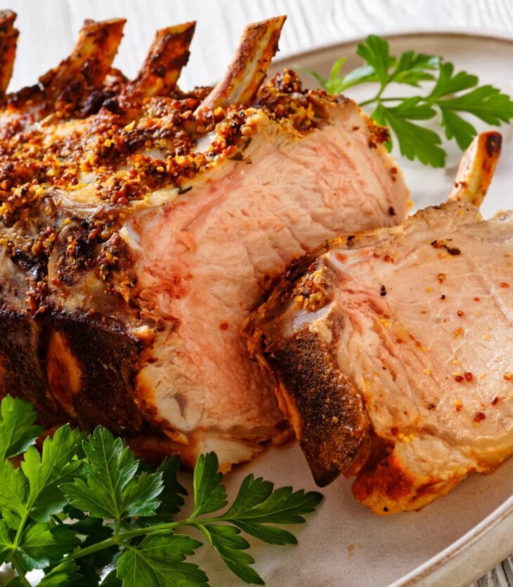 cooked rack of pork