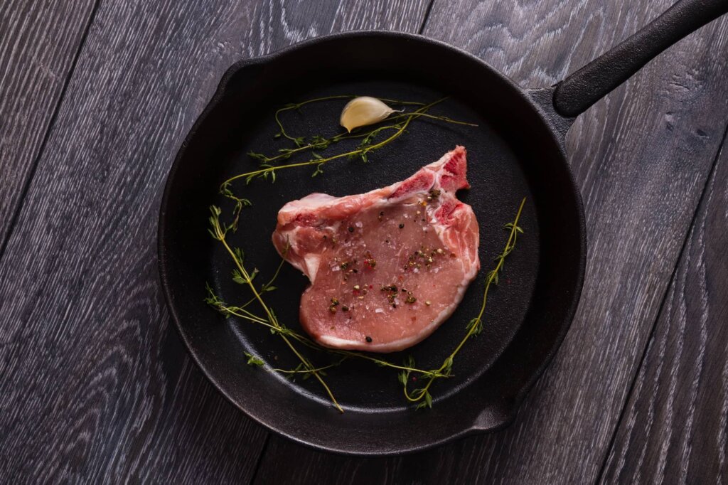 pan seared pork chops