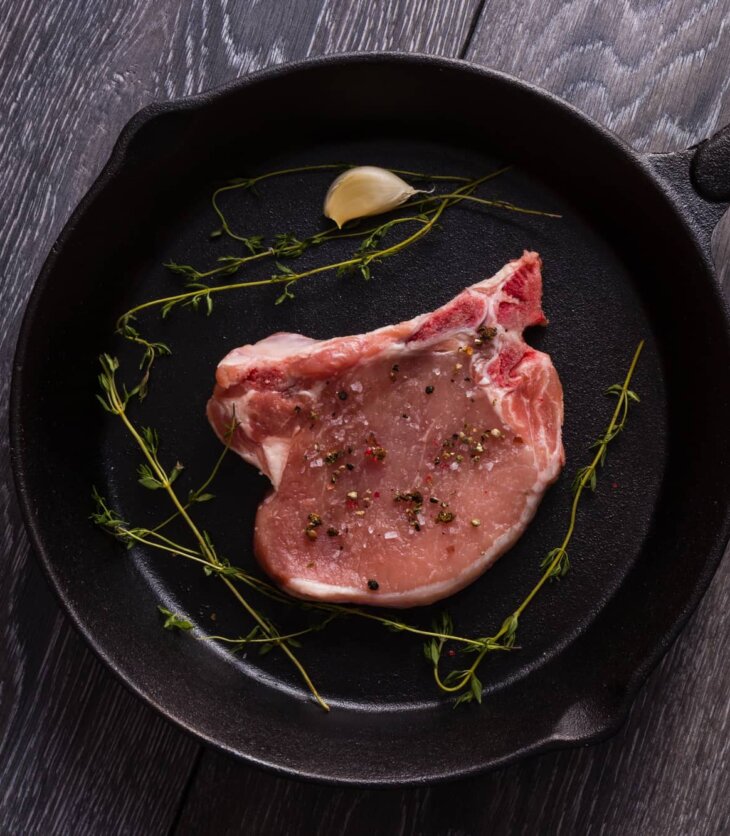 pan seared pork chops