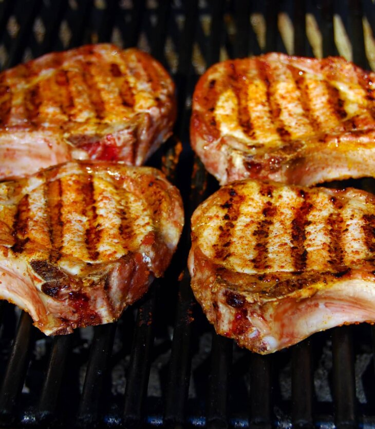 grilled pork chops