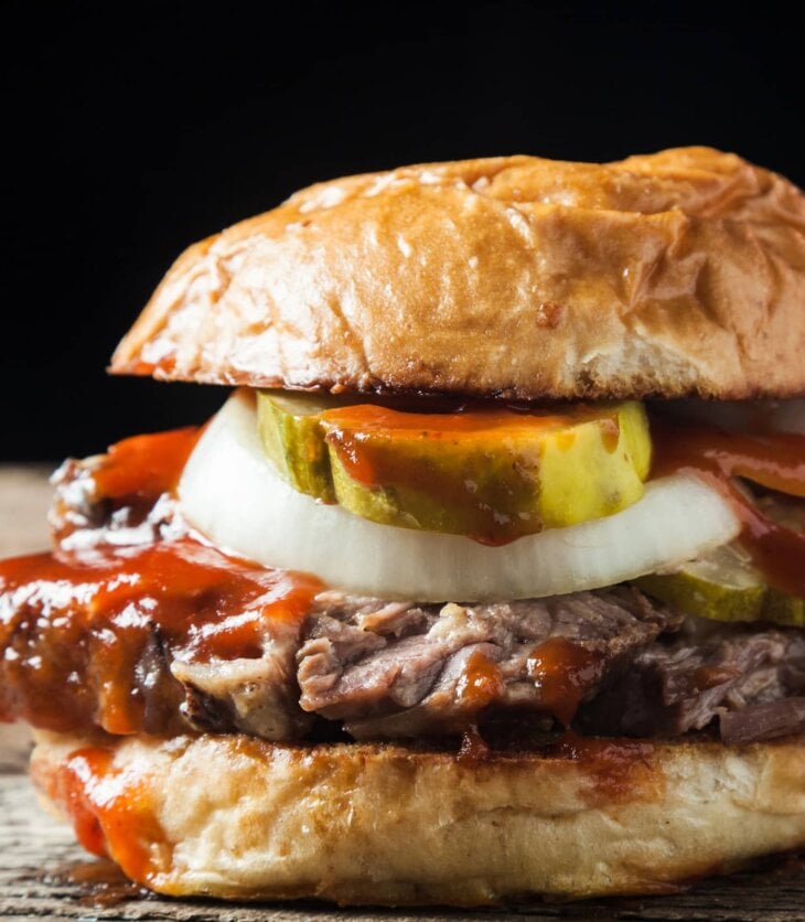 smoked brisket burger