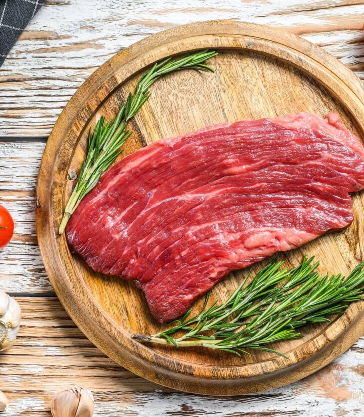 flat iron steak ready for crock pot