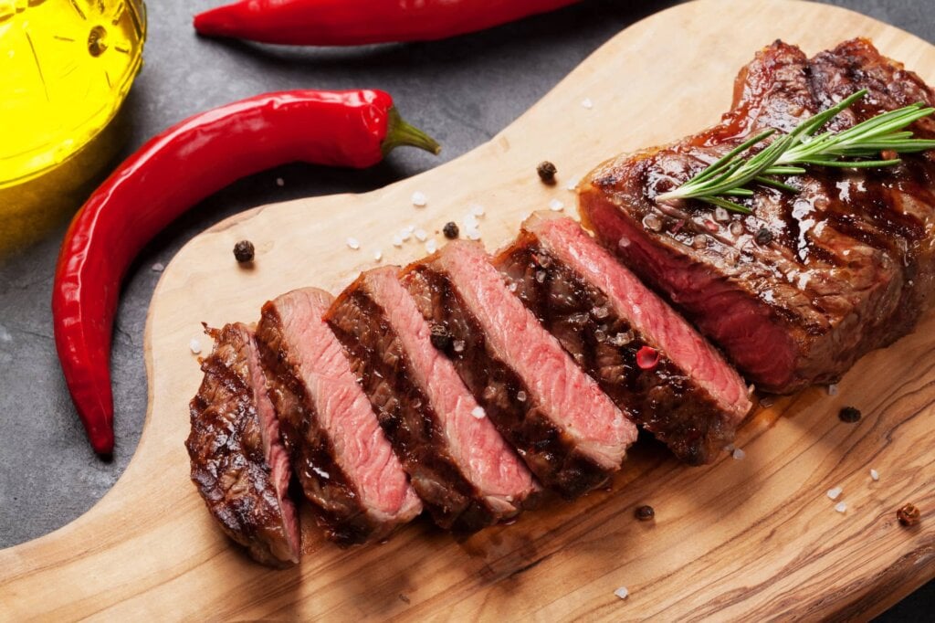 cooked top sirloin steak