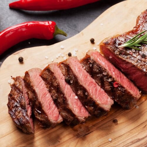 cooked top sirloin steak