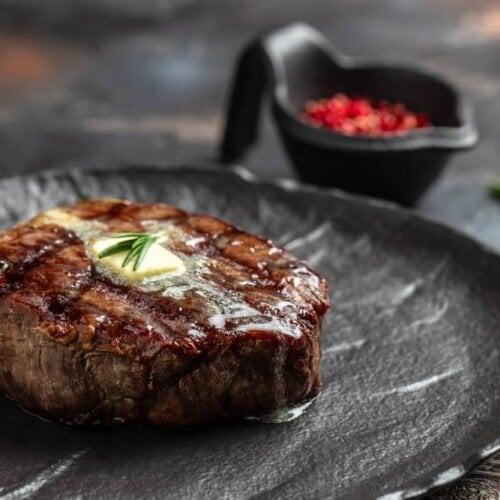 reverse seared filet mignon