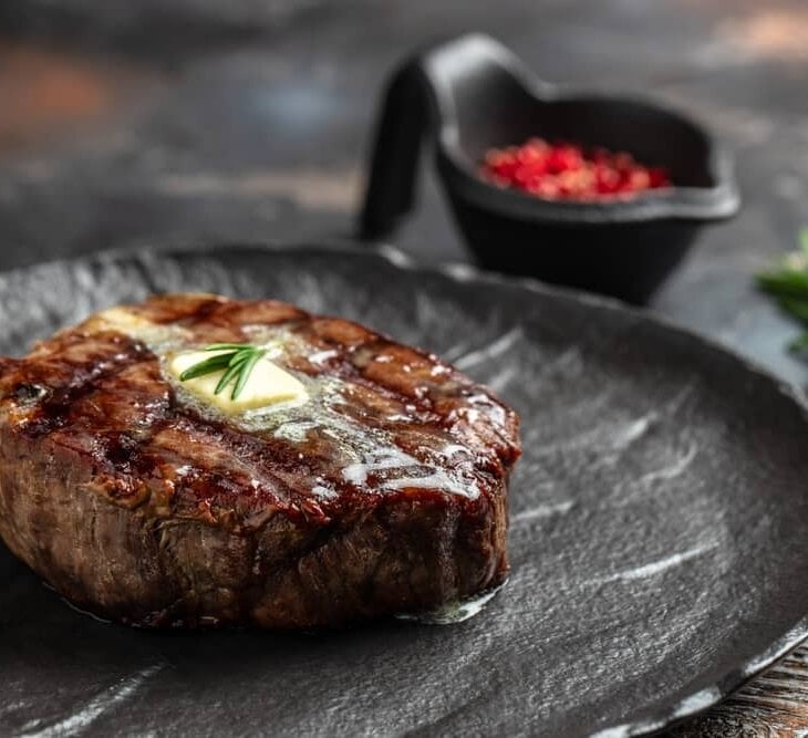reverse seared filet mignon