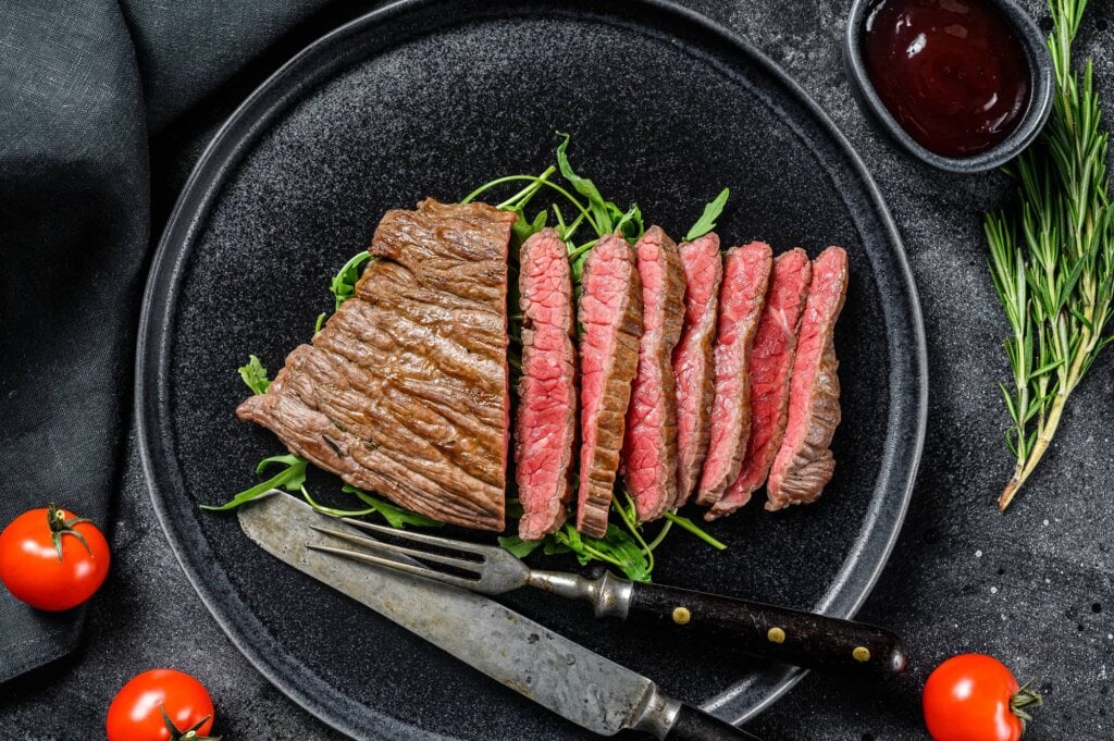 grilled flat iron steak