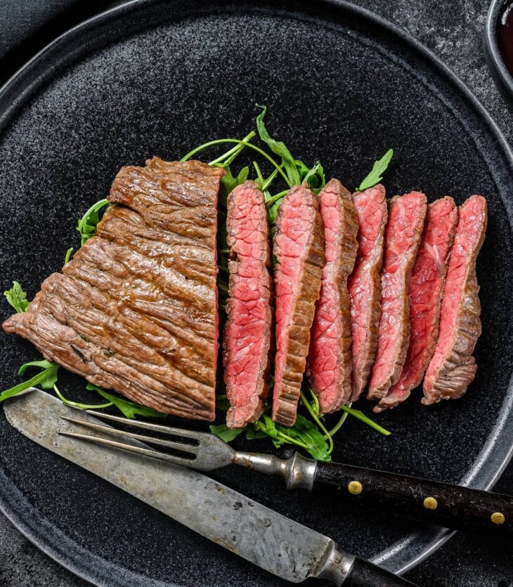 grilled flat iron steak